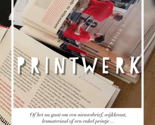 printwerk nieuwsbrief wijkkrant presentatie lesboek