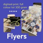 flyer digitaal print in full colour to 300 gram