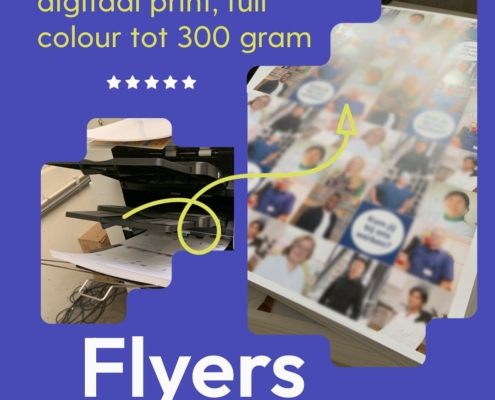 flyer digitaal print in full colour to 300 gram